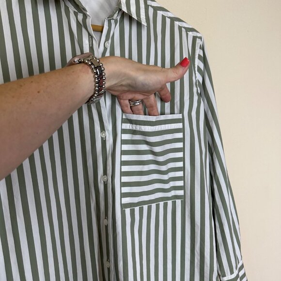 AYR The Deep End Button Up Shirt Womens Size XS Minimalist Classic Capsule Work - Picture 8 of 12
